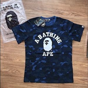 Bape A Bathing Ape OG Blue Camo Shirt